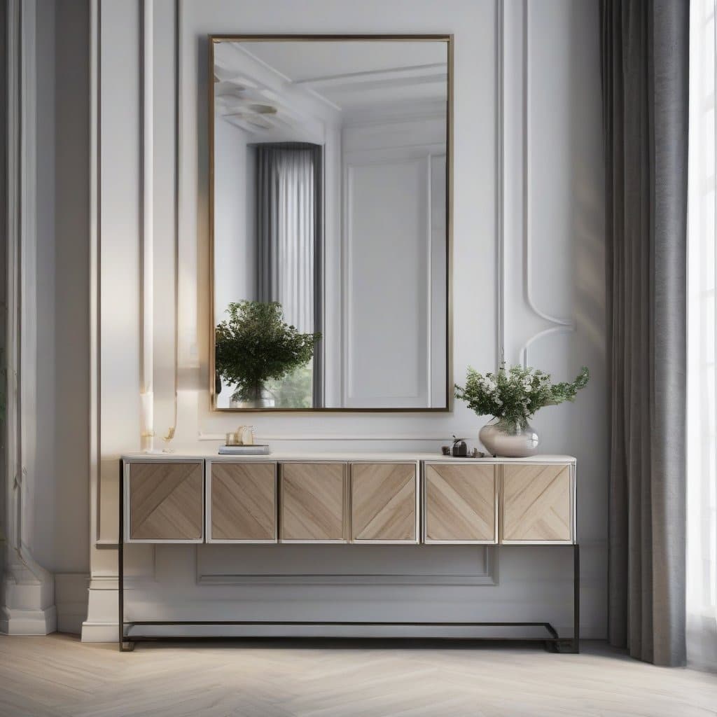 کنسول و آینه قدی