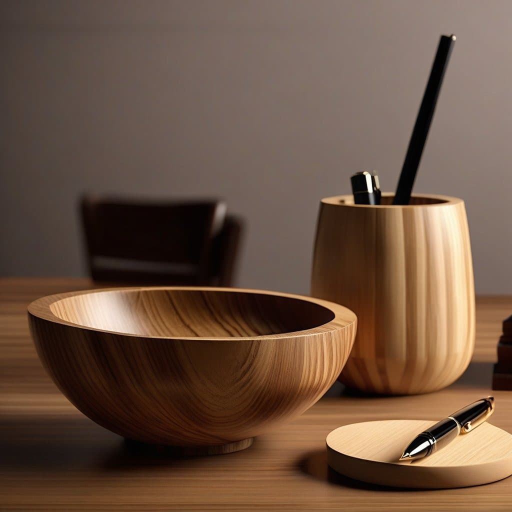 کاسه، قلمدان و دکوری چوبی