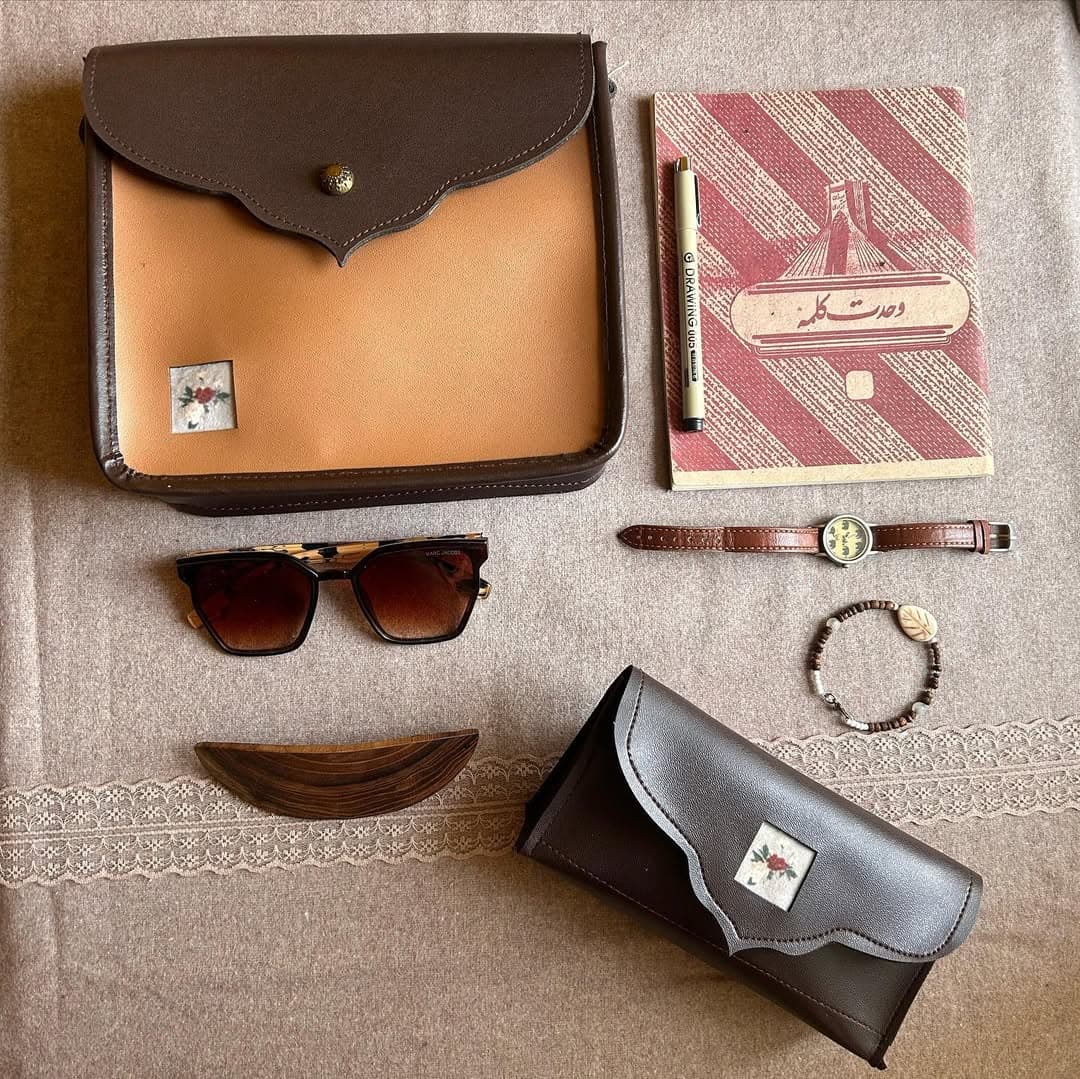 کیف عینک چرم شیک و خاص