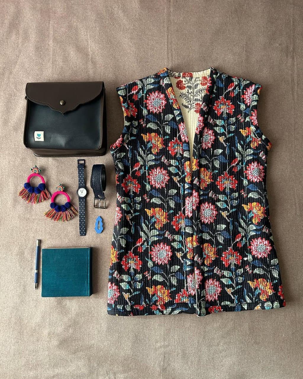 کیف دوشی چرم دخترانه دست دوز