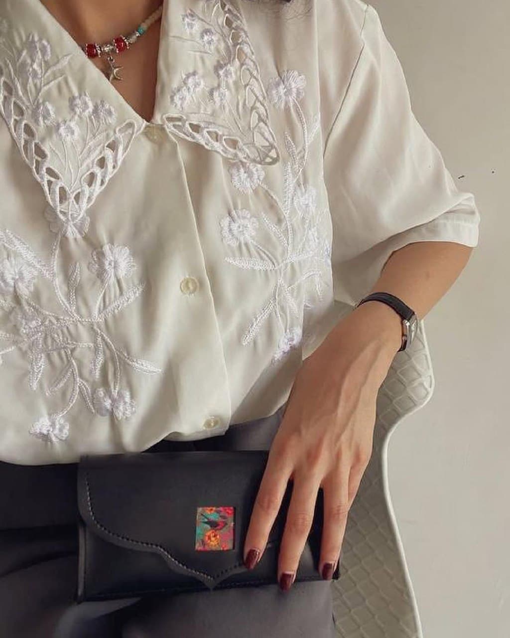 کیف دستی چرم زنانه دست دوز