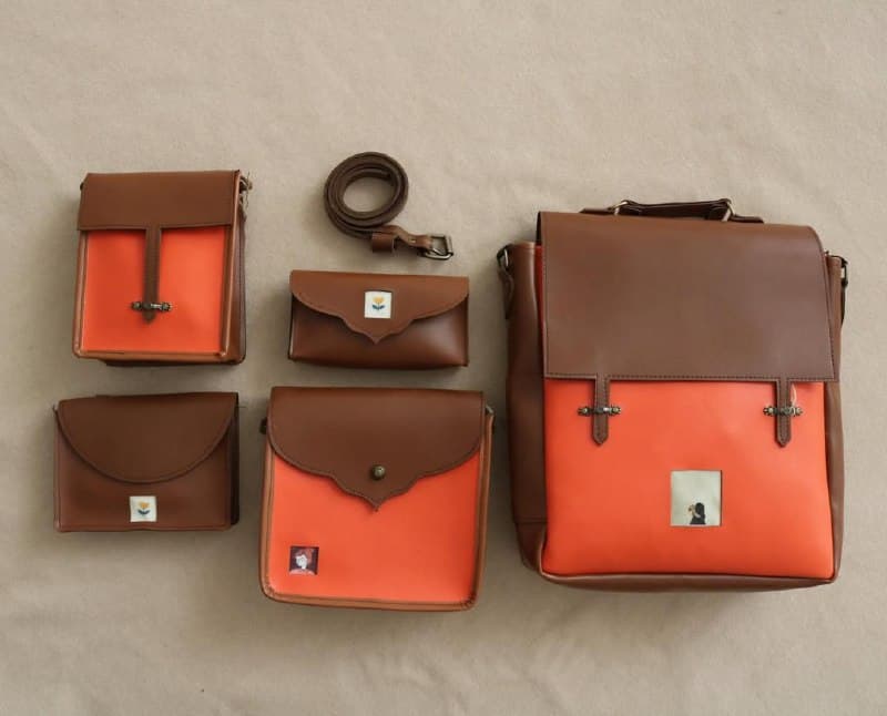 ست کیف‌های چرم زنانه دست دوز