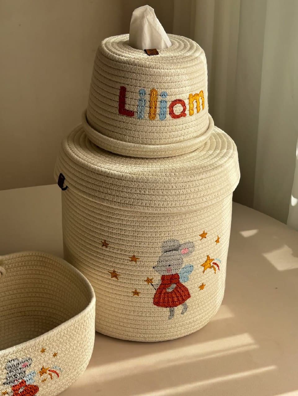 ست نظم دهنده قیطانی اتاق کودک طرح موش کوچولو