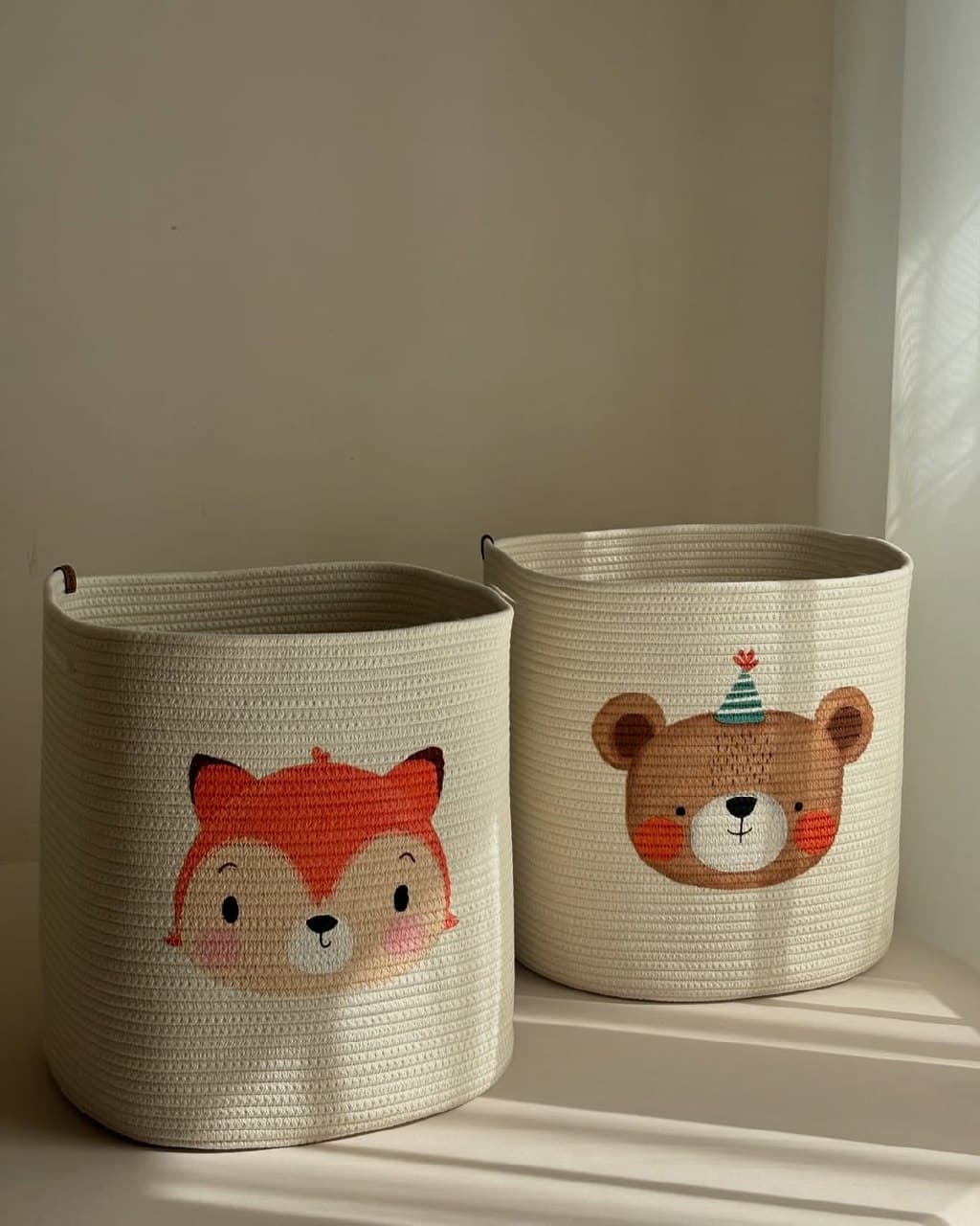 سبد نظم دهنده اتاق کودک با نقاشی دستی طرح سفارشی