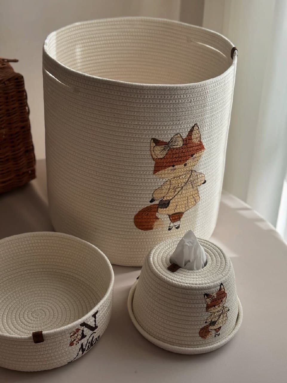 ست سبد نظم دهنده اتاق کودک طرح روباه