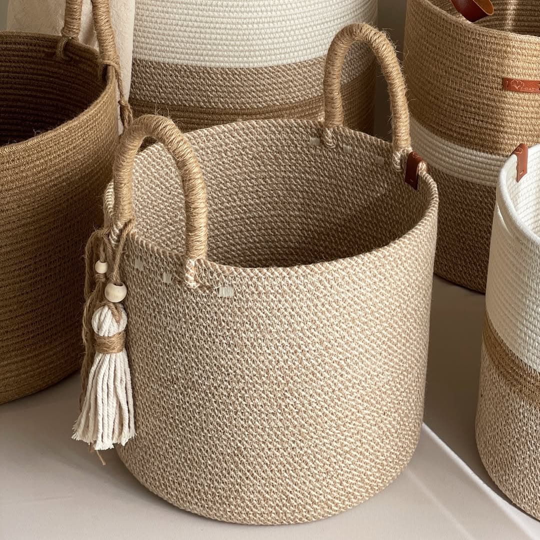 سبد کنفی دست‌ساز نظم دهنده دکوراتیو