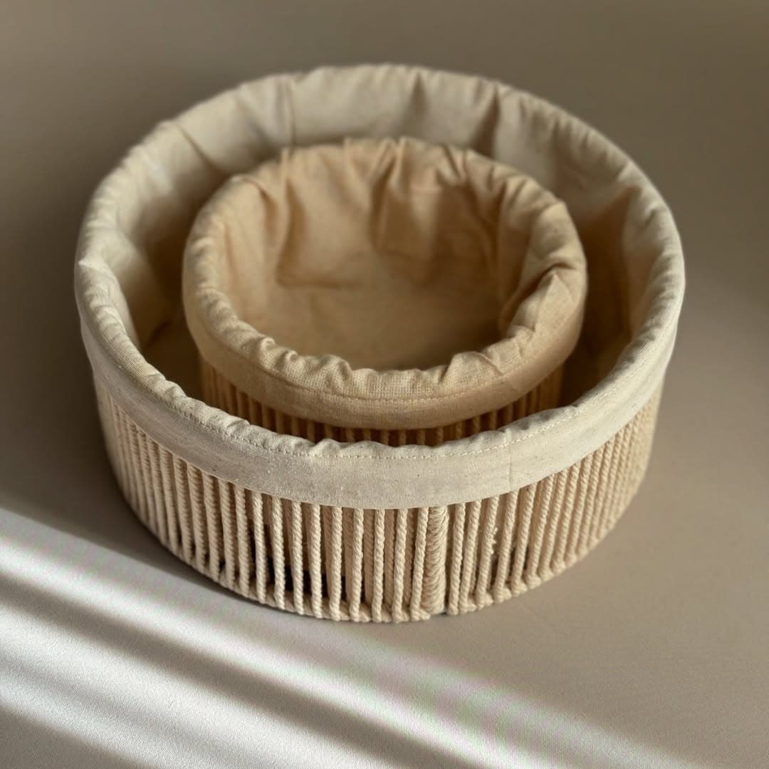 سبد نظم دهنده مکرمه بافی گرد (ست دو عددی)