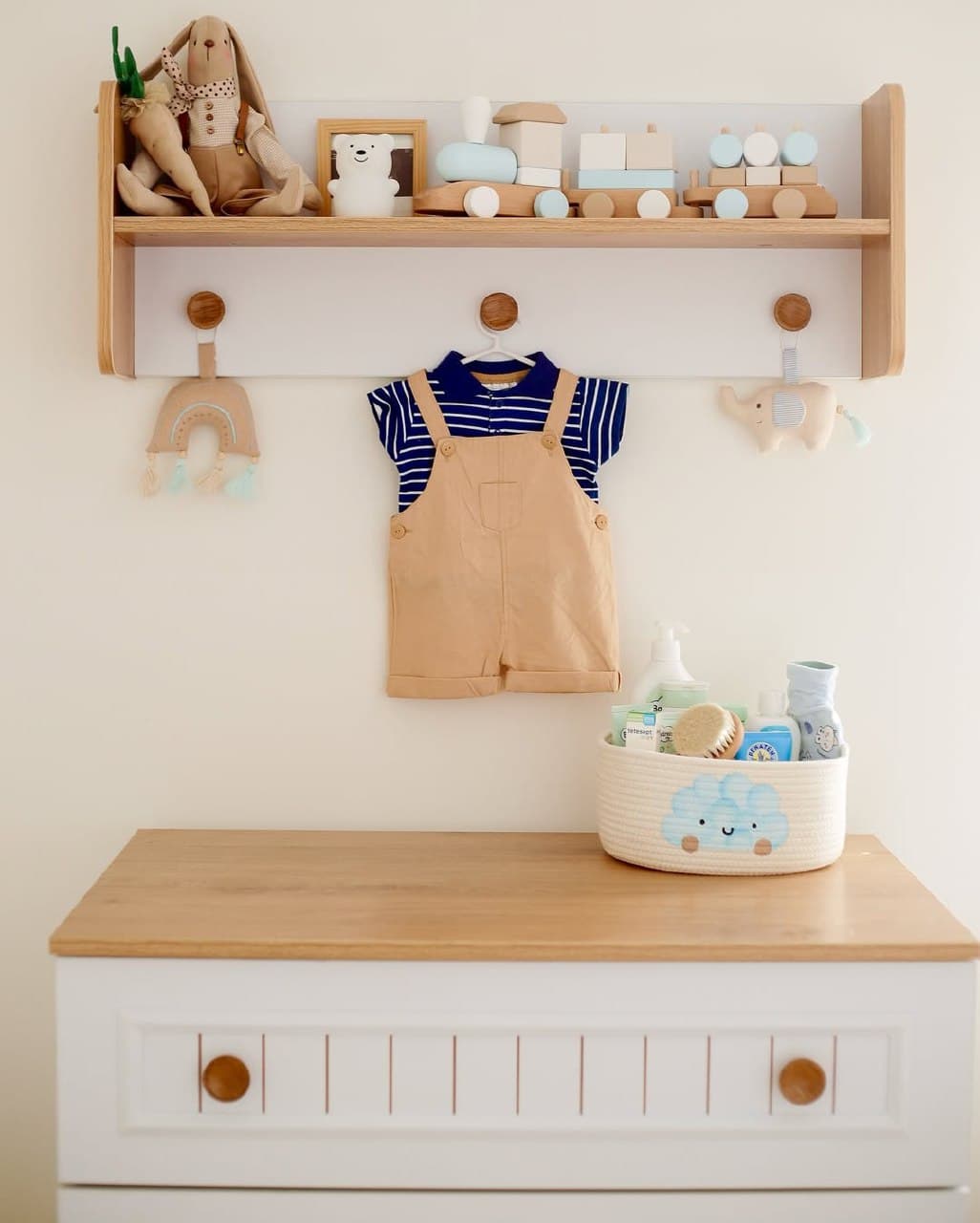 سبد نظم دهنده دستبافت اتاق کودک طرح ابر