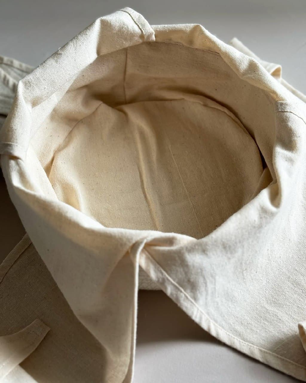 سبد نان حصیری کنفی بقچه ای