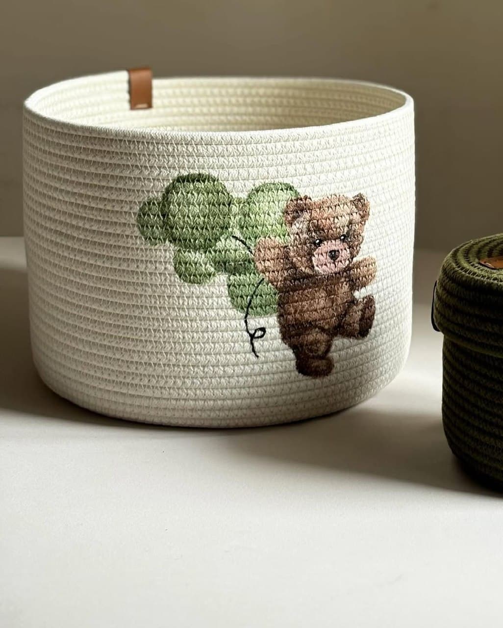 سبد اتاق کودک طرح خرس بادکنکی