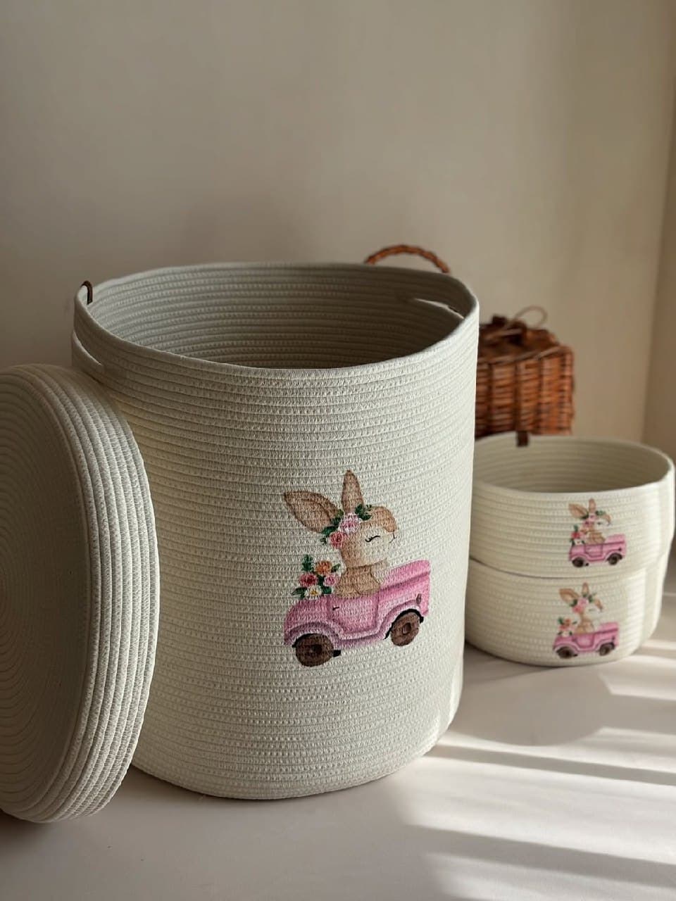 ست سبد و آباژور اتاق کودک طرح پرنسا