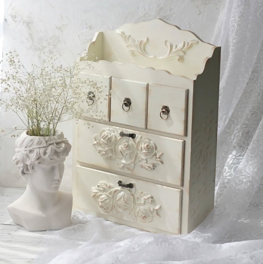 دراور رومیزی دکوراتیو پتینه کاری شده