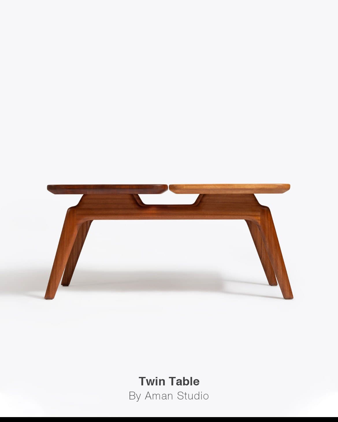 میز جلو مبلی چوبی مدل توئین (Twin)