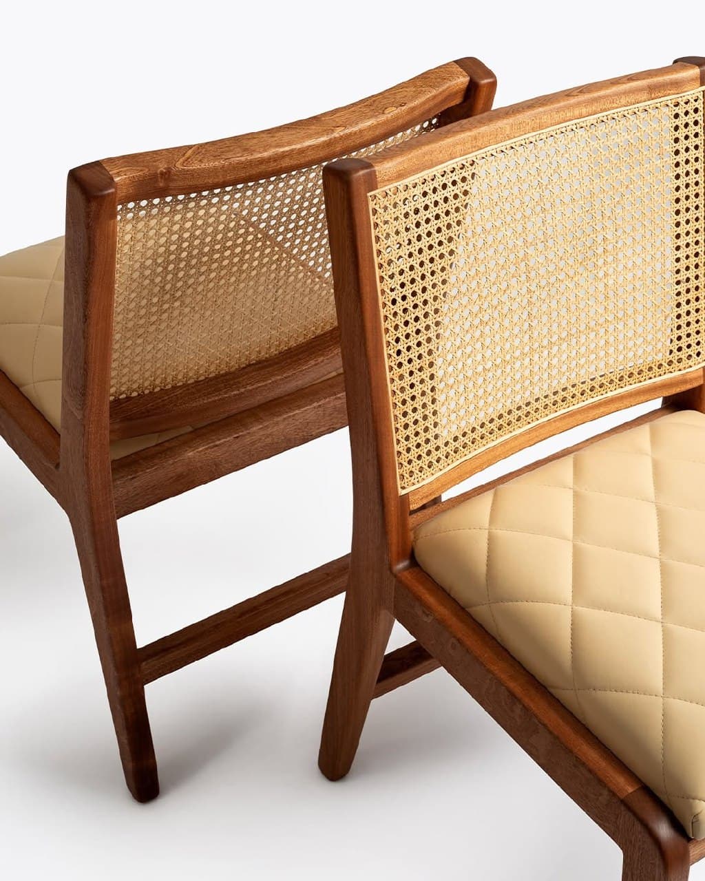 صندلی ناهارخوری چوبی حصیری مدل اسلو