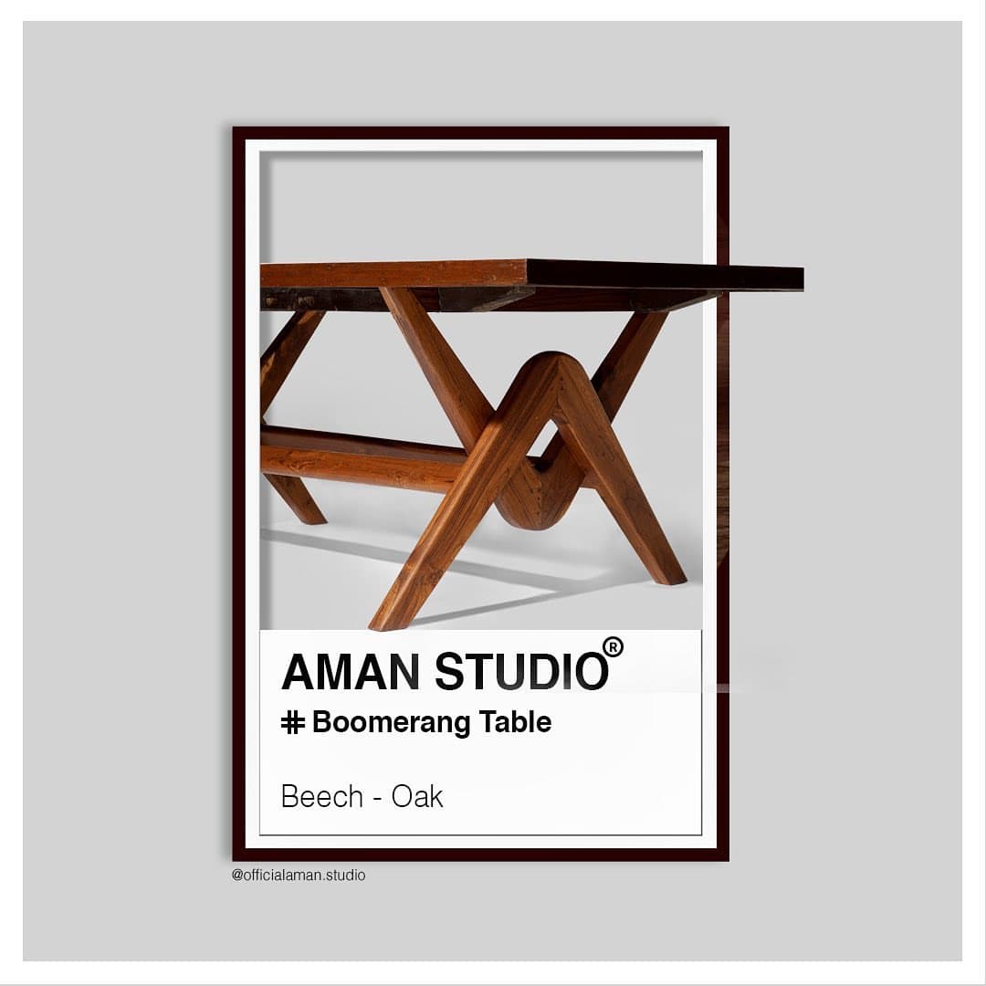 میز ناهارخوری چوبی مدل بومرنگ