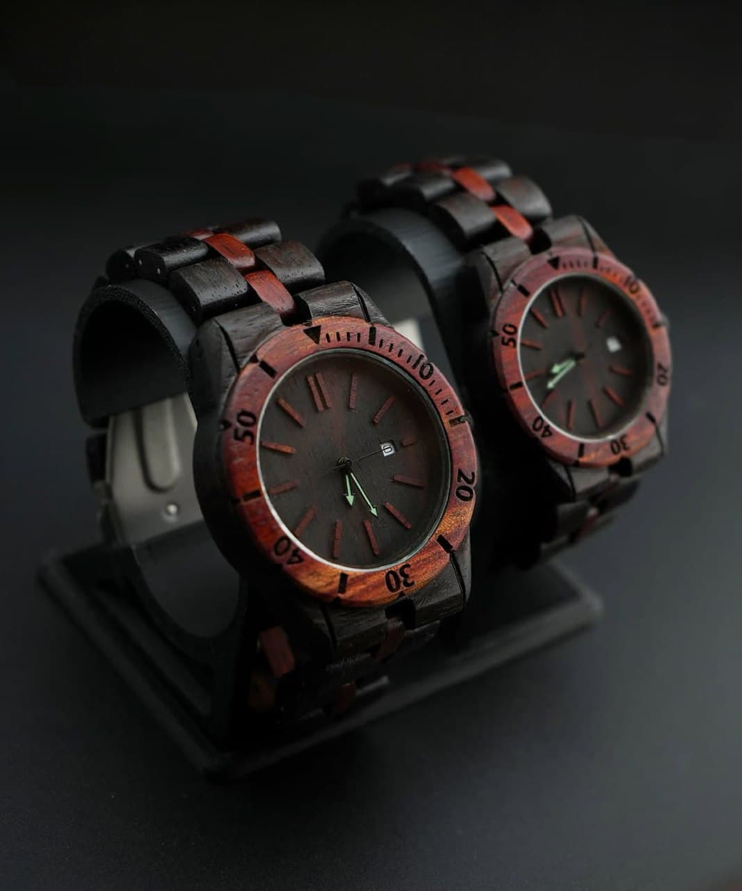 ساعت چوبی دستساز مدل آرون