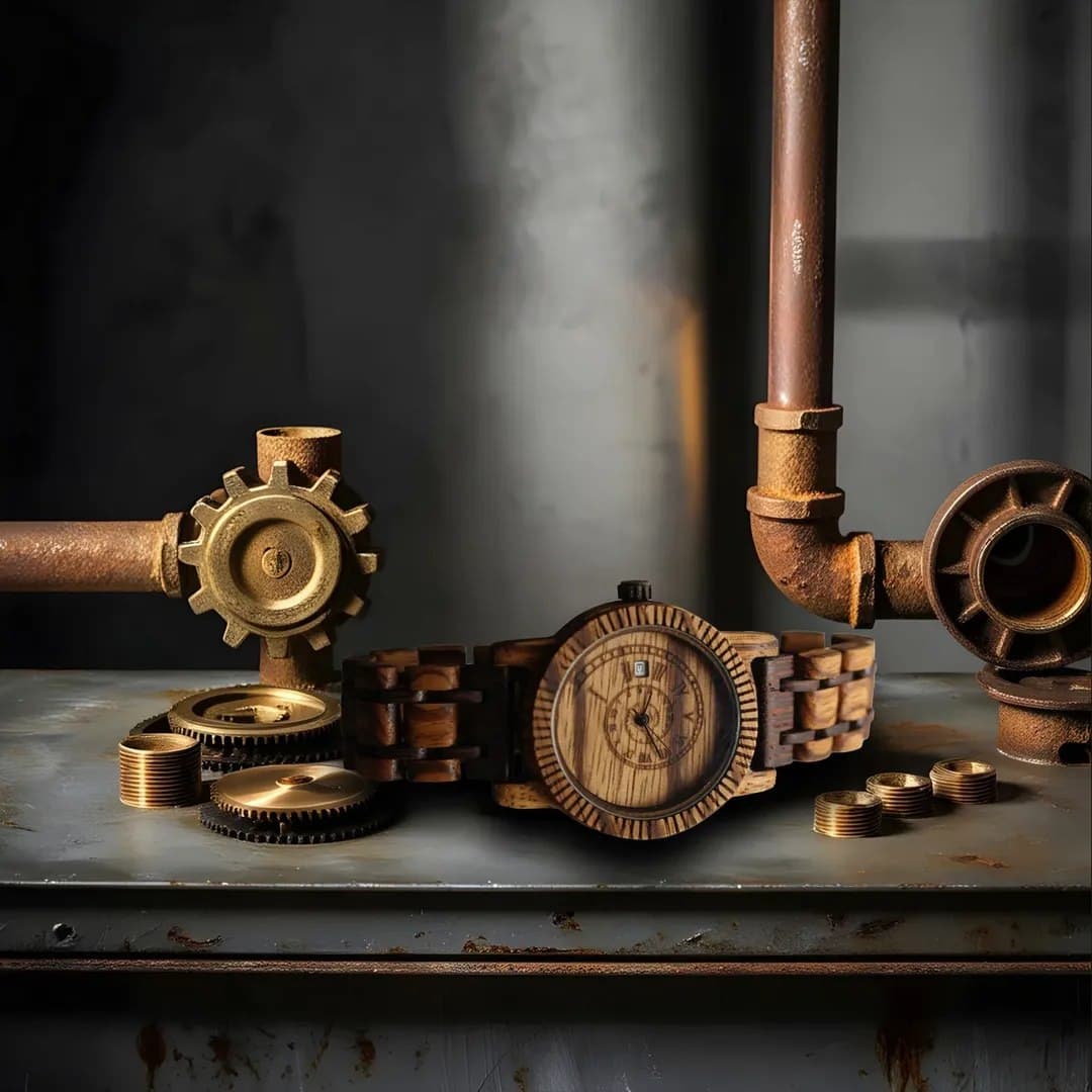 ساعت چوبی دست ساز مدل آهو