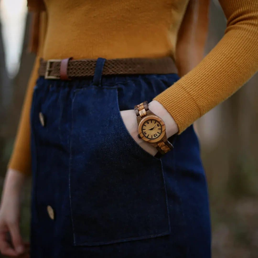 ساعت مچی چوبی مدل آرونا