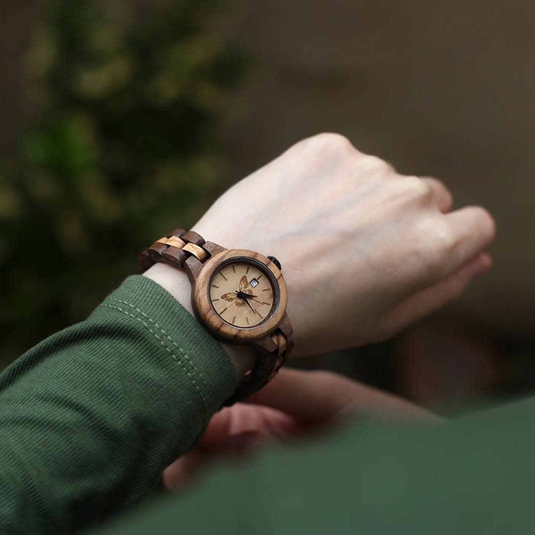 ساعت مچی چوبی مدل Elies