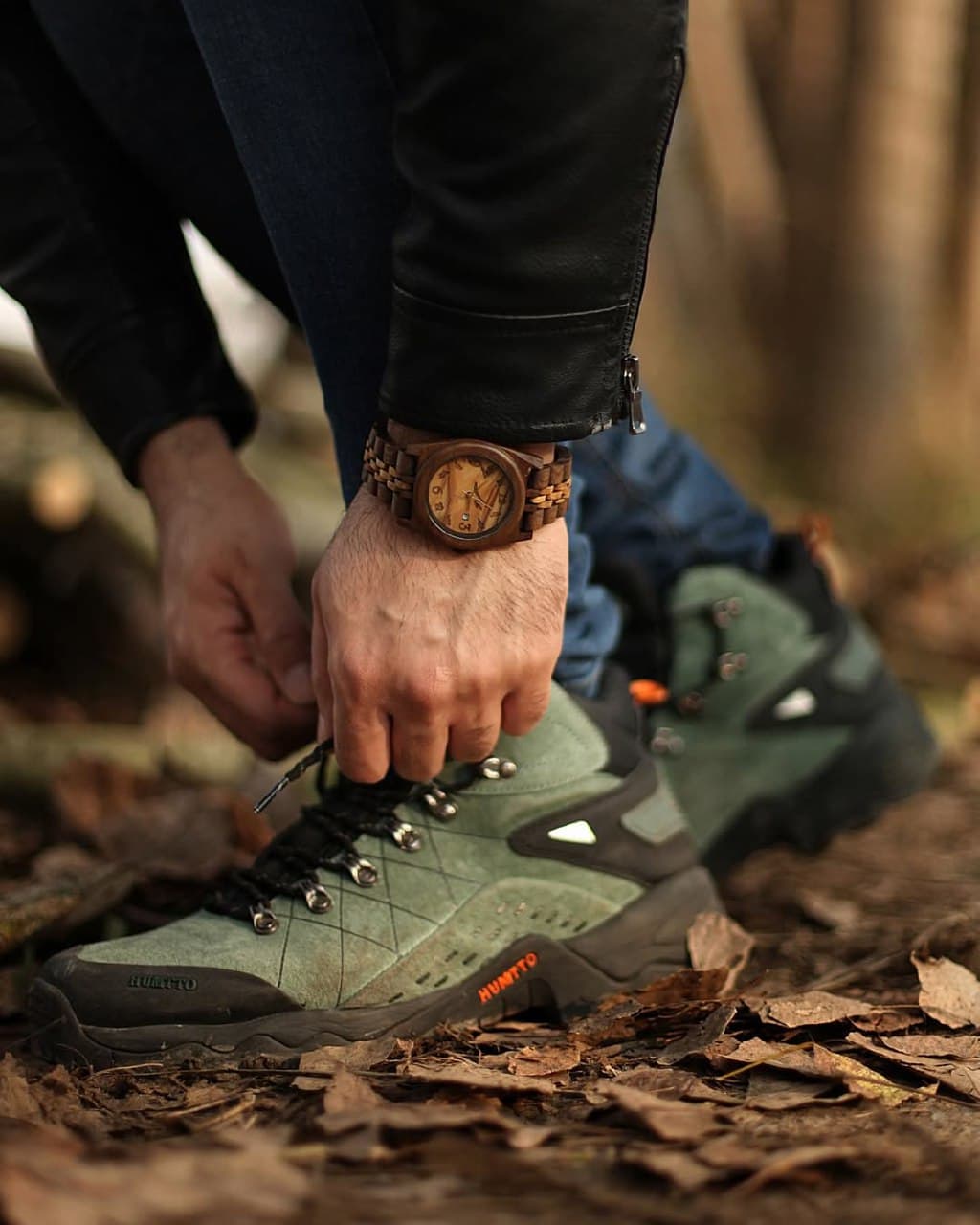 ساعت مچی چوبی مدل پاریس