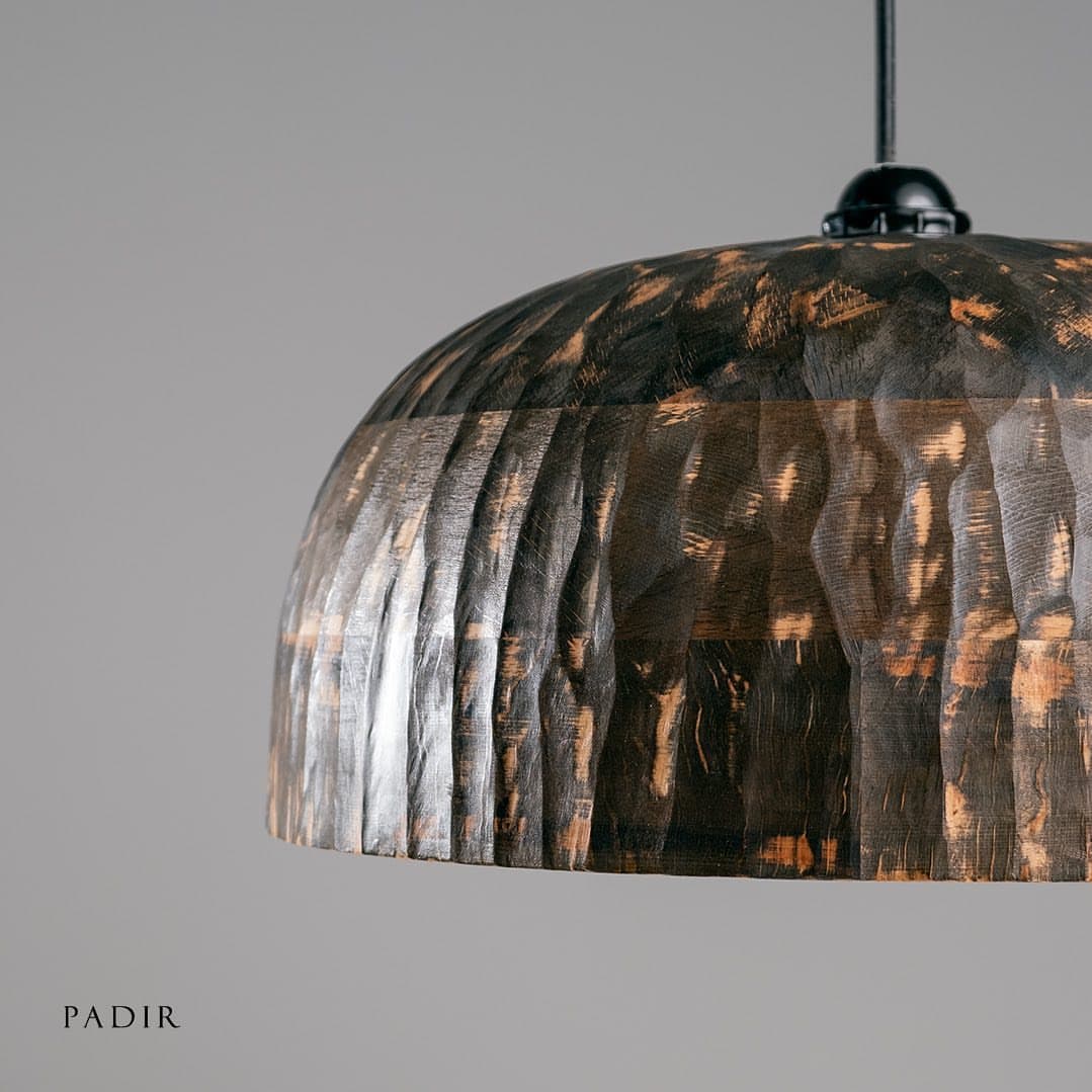 لوستر آویز چوبی دست ساز پادیر