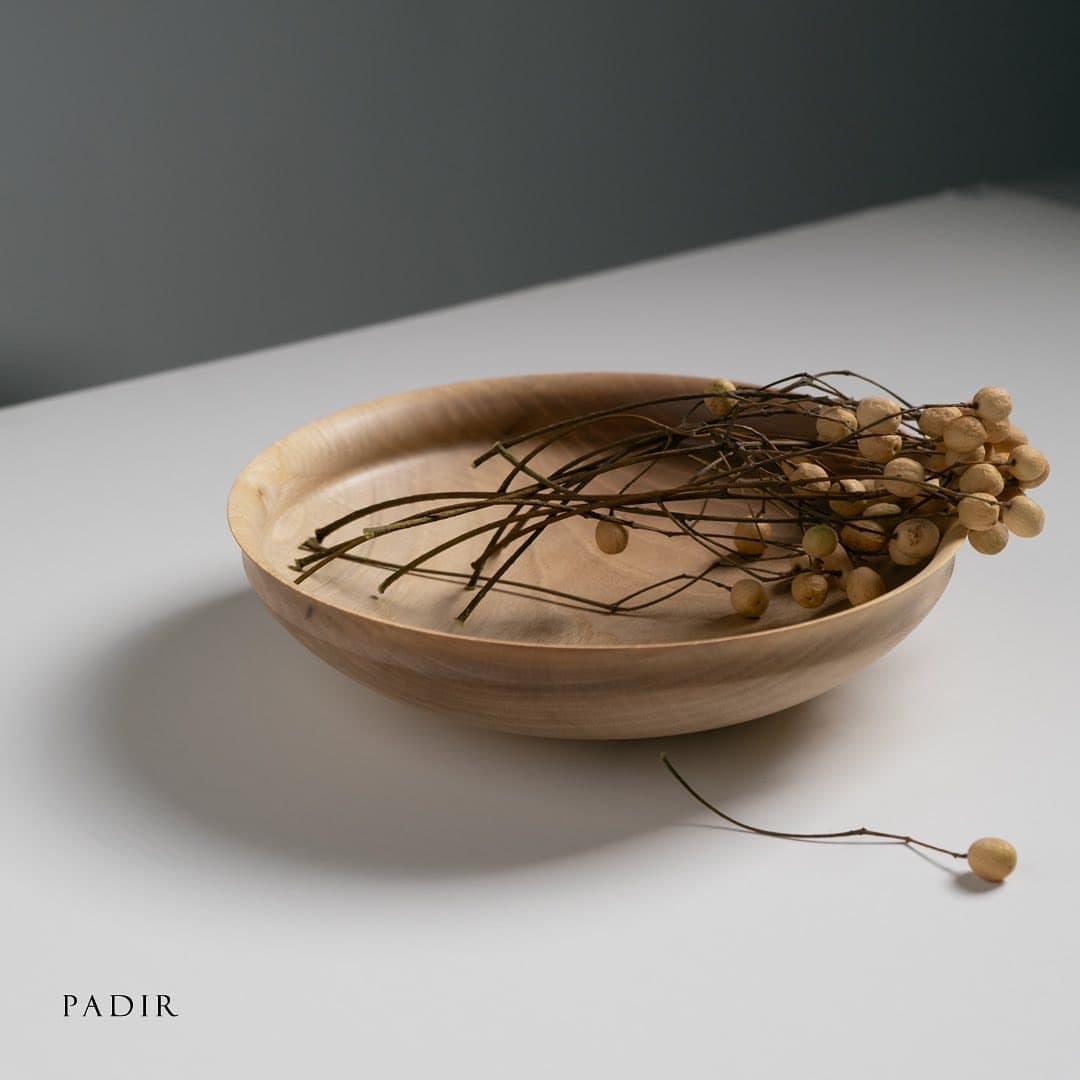 کاسه چوبی پذیرایی از چوب گردو