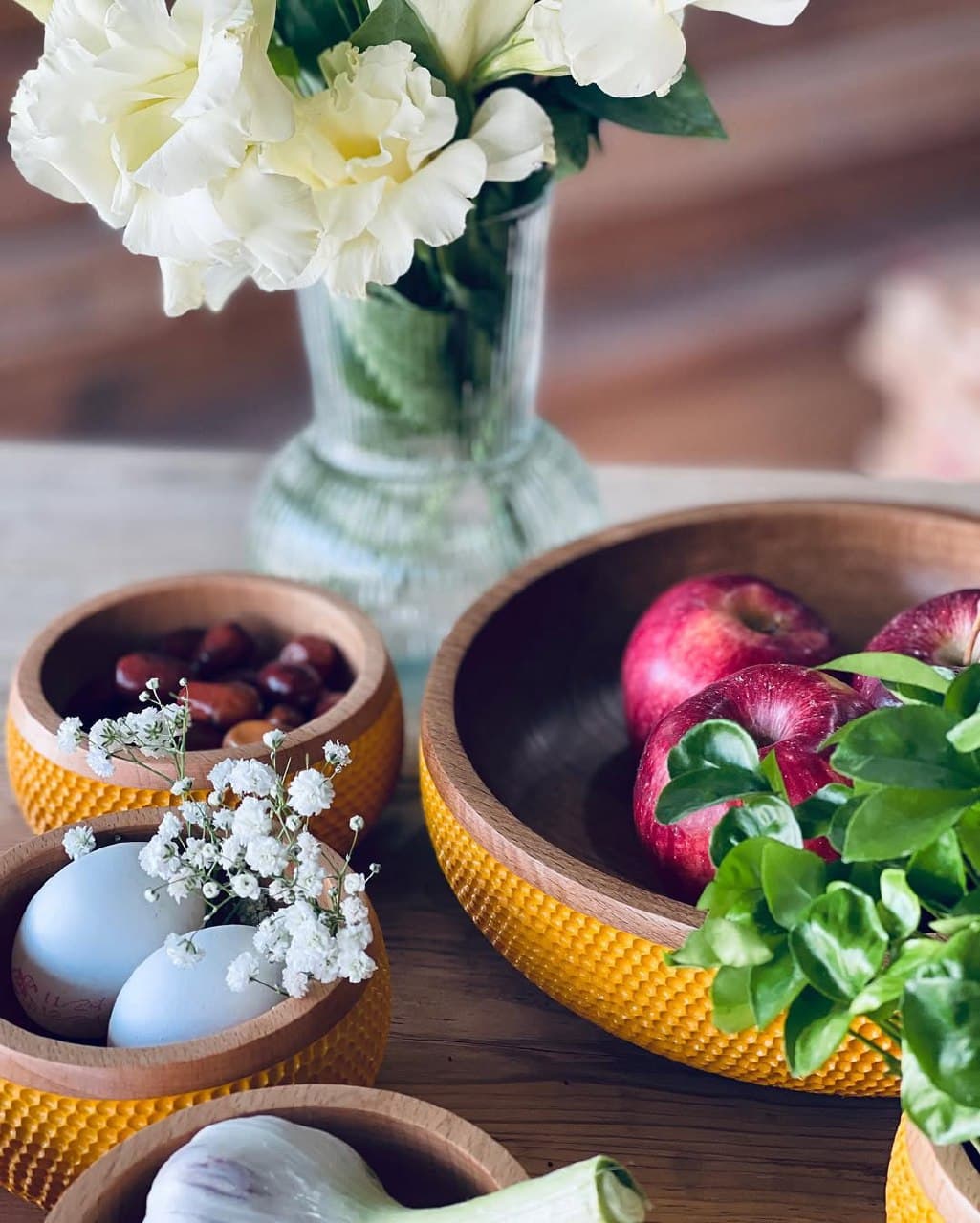 ست ظروف چوبی هفت سین