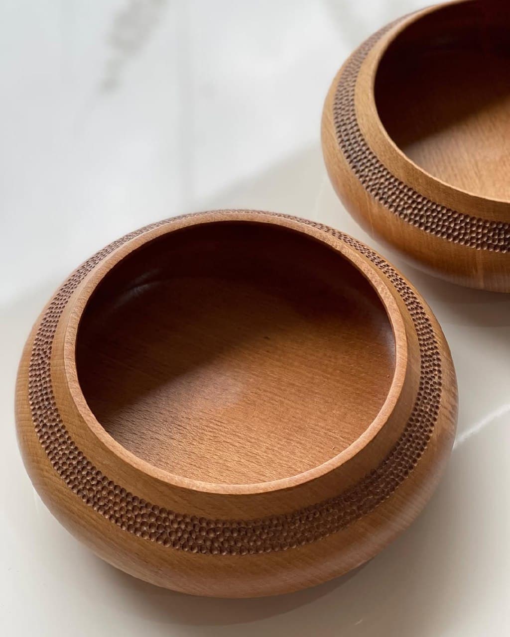 کاسه چوبی خراطی شده