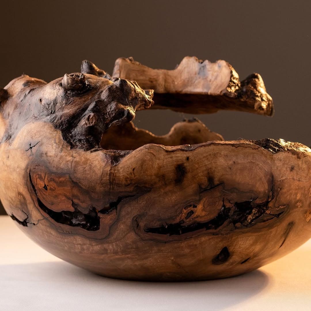 کاسه دکوراتیو چوبی مدل سالک