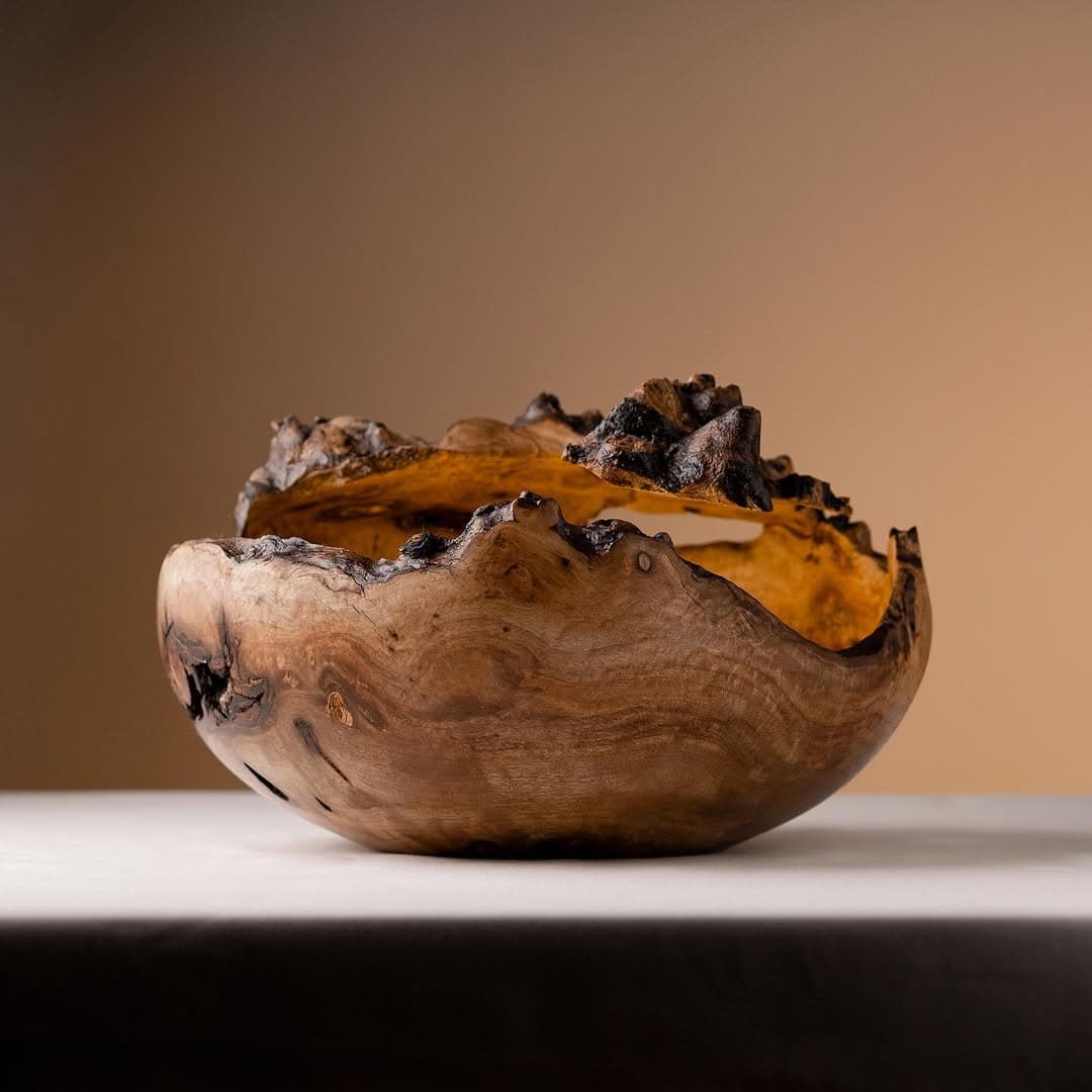 کاسه چوبی دکوراتیو سالک