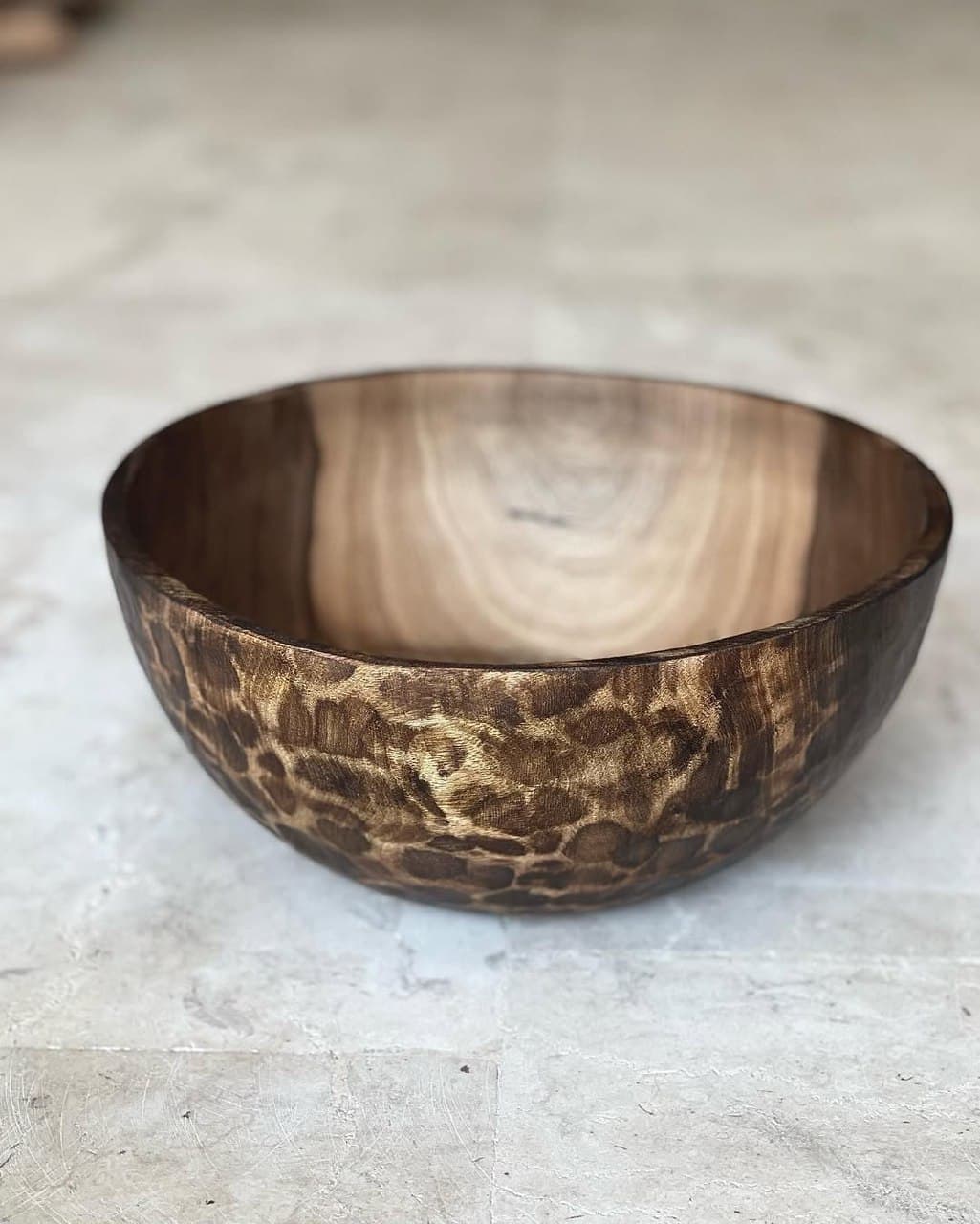 کاسه خراطی شده چوب گردو