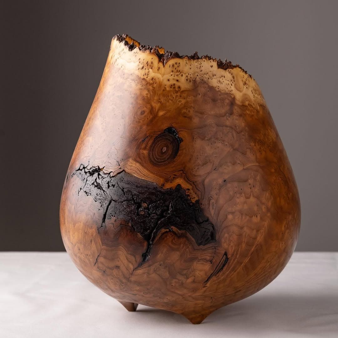 گلدان دکوری چوبی روزنه