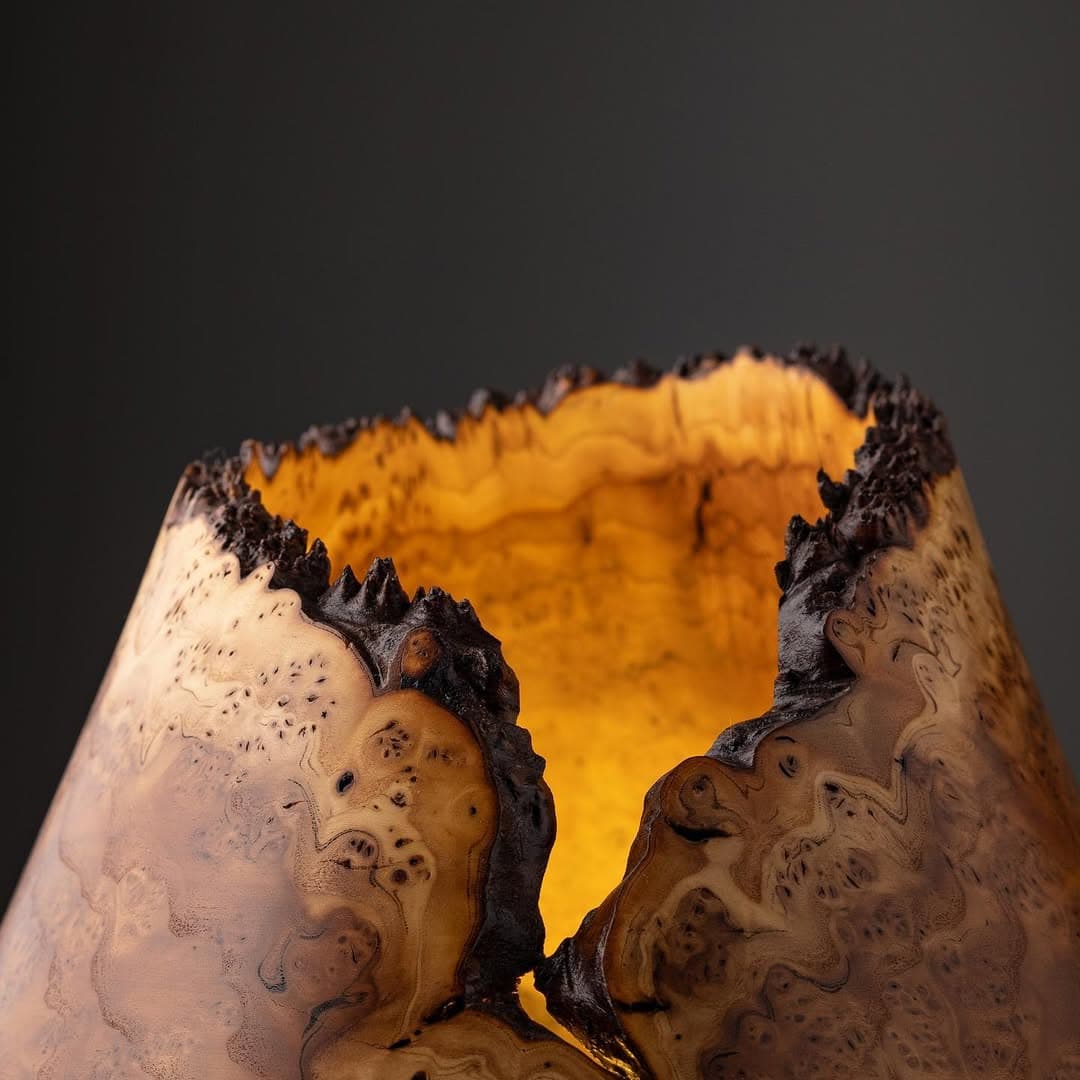 گلدان چوبی دست ساز روزنه