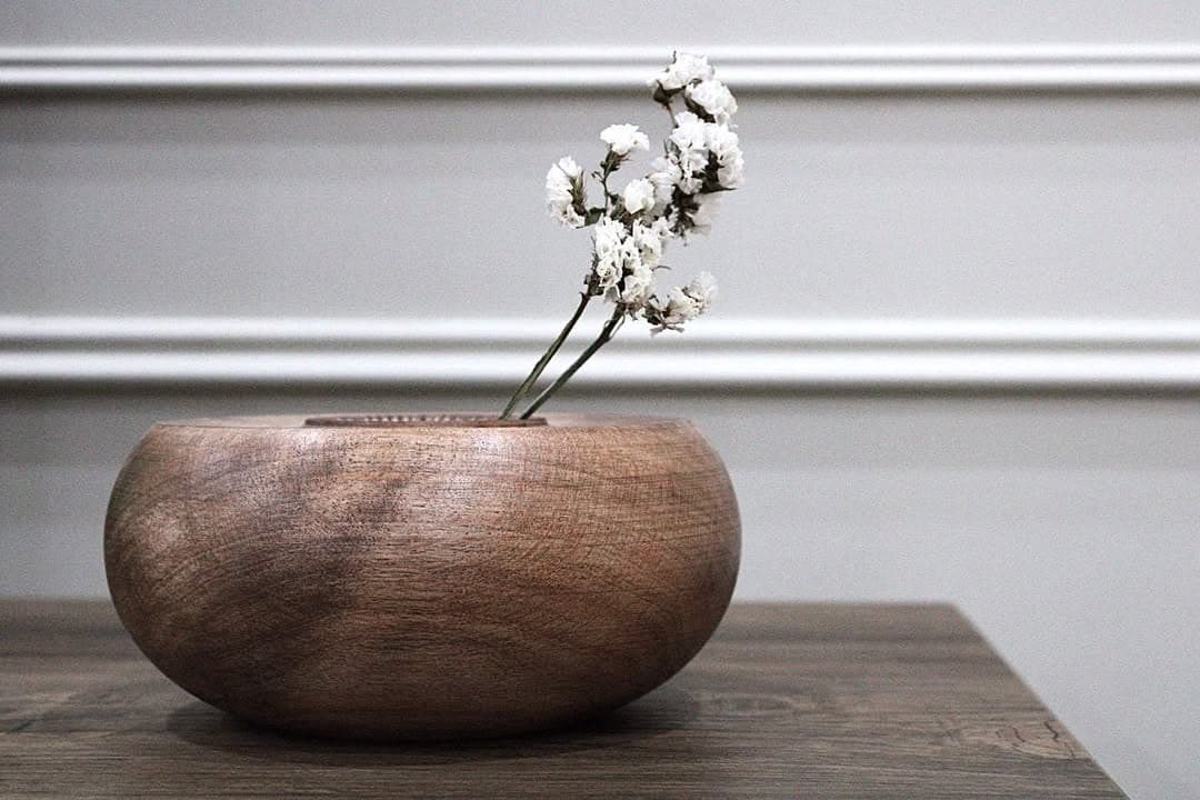 گلدان دکوری چوبی توسکا