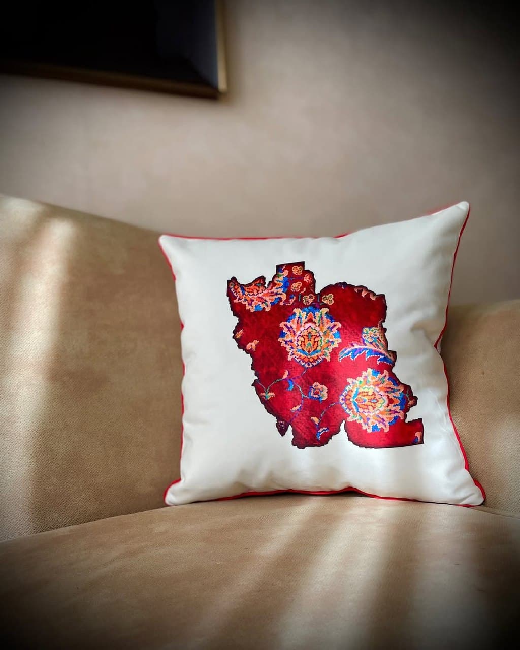 کوسن دکوراتیو طرح نقشه ایران