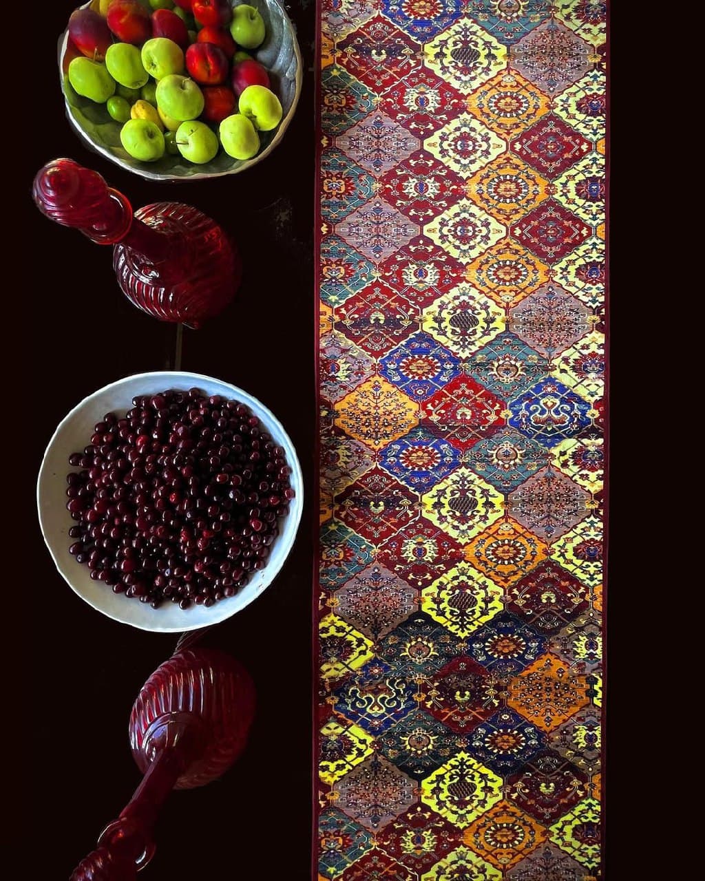 رانر مخمل طرح فرش ایرانی