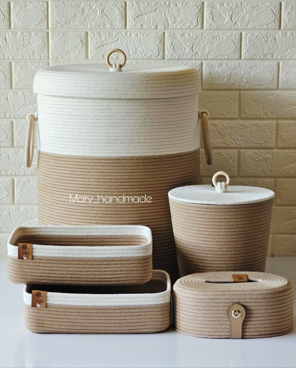 ست سبد نظم دهنده و لاندری سیسمونی دستبافت