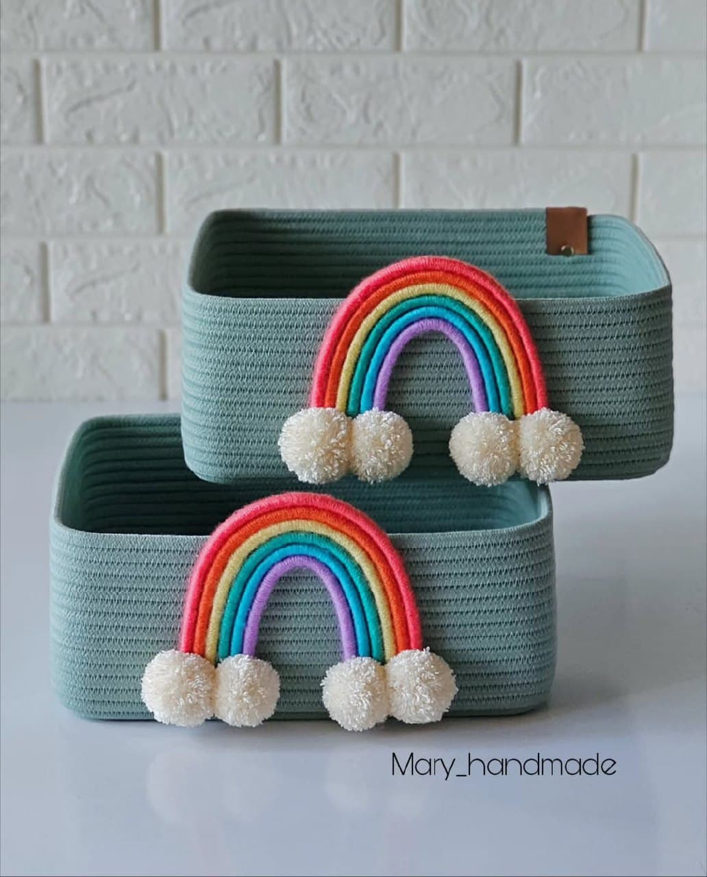 باکس نظم دهنده مستطیلی قیطانی طرح رنگین کمان