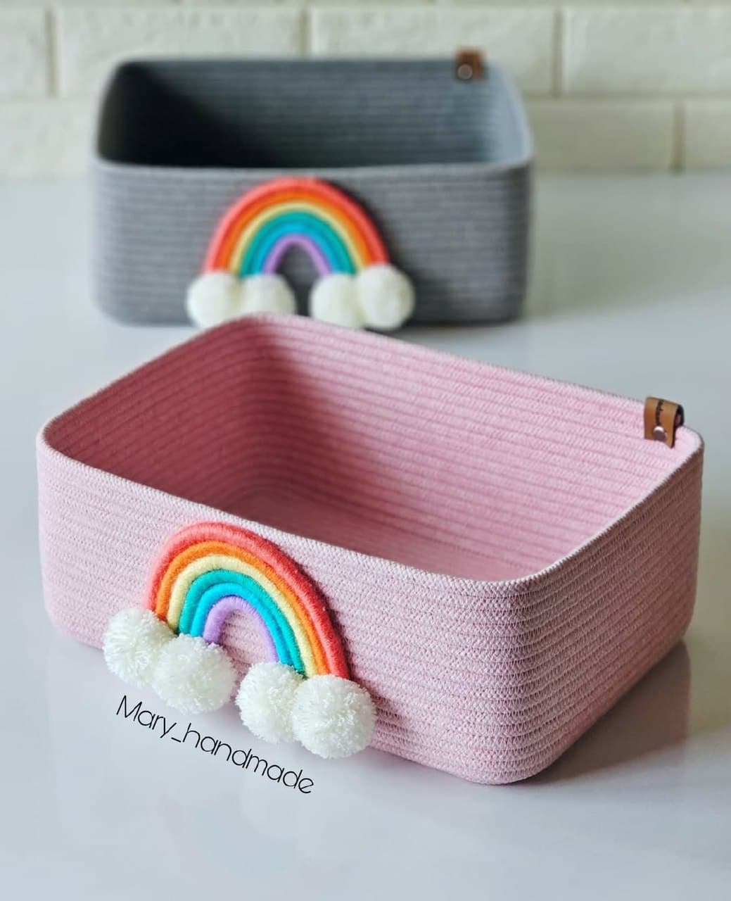 سبد نظم دهنده مستطیلی طرح رنگین کمان