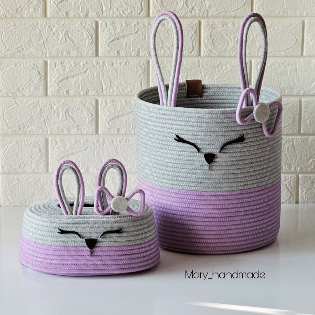 ست سطل و جا دستمالی خرگوشی