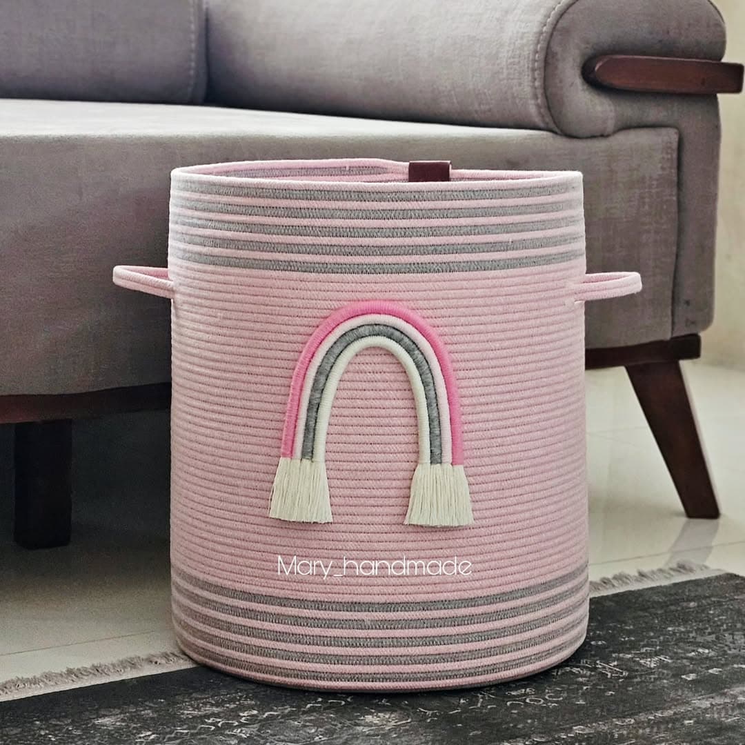 سبد نظم دهنده قیطانی طرح رنگین کمان