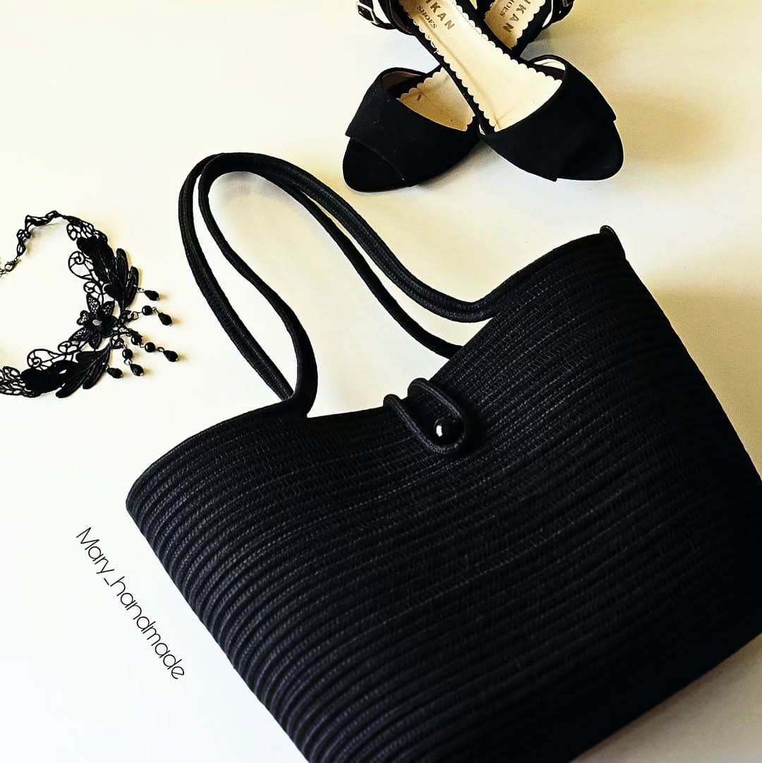 کیف قیطون پنبه‌ای دست دوز