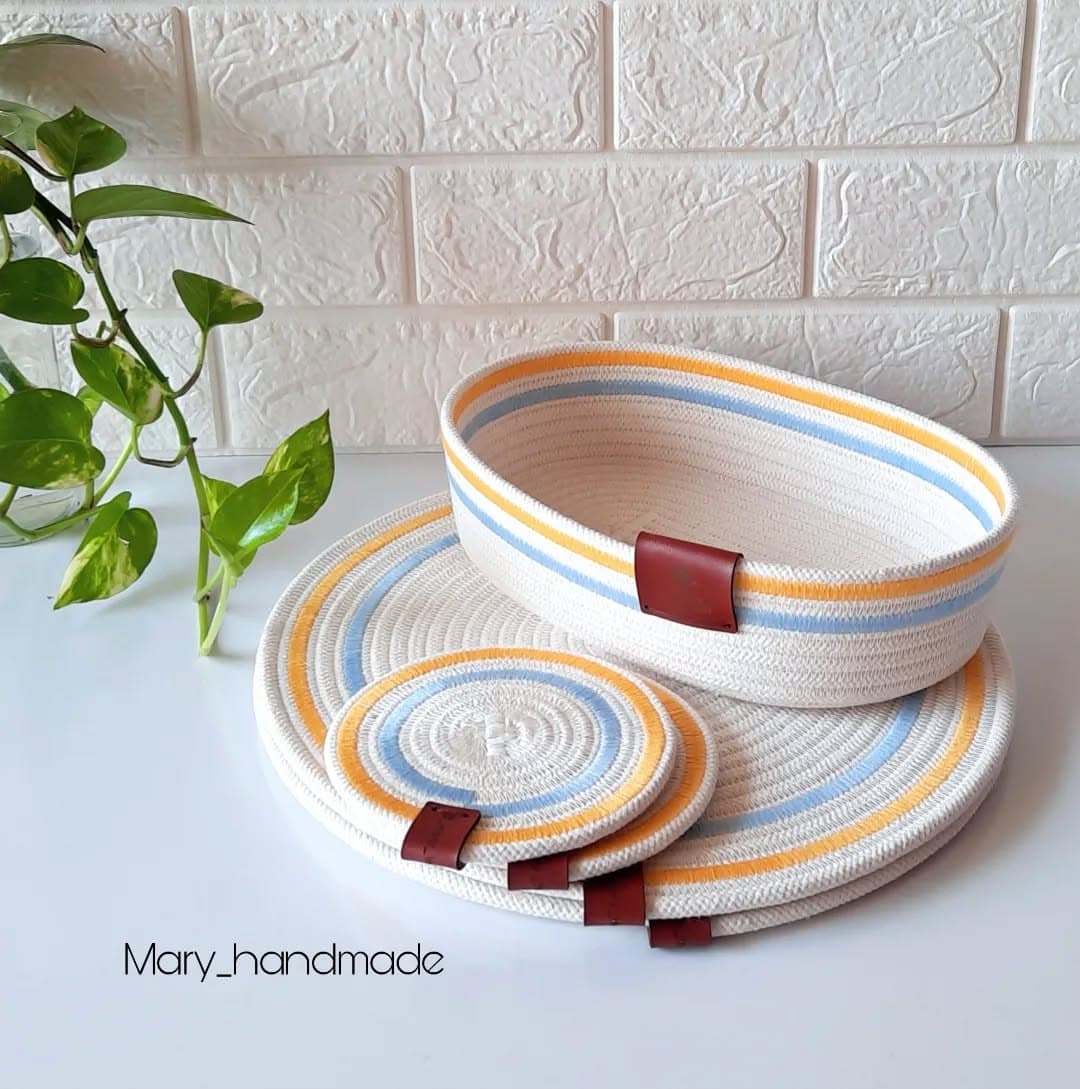 ست غذاخوری دست‌ساز سه تکه