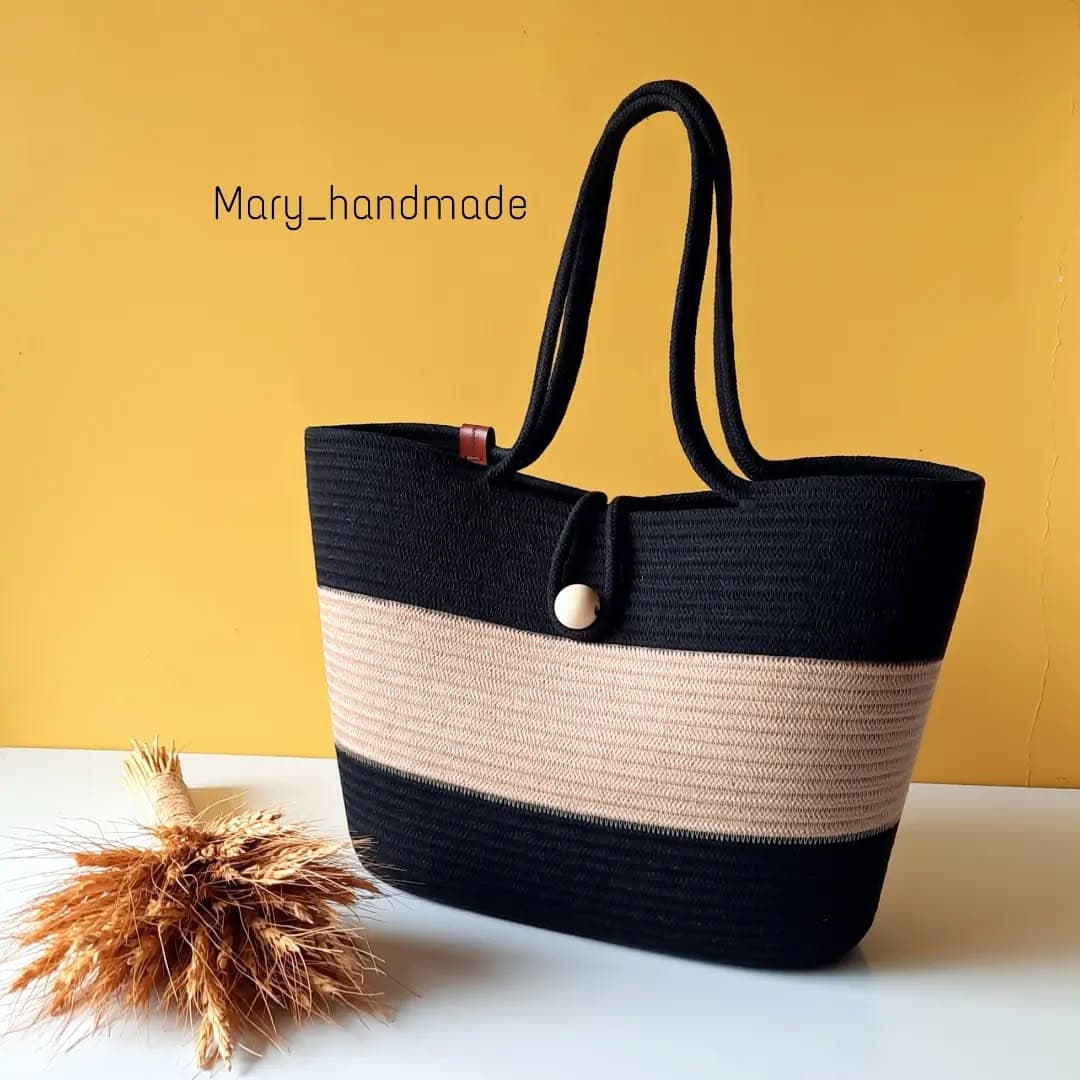 کیف قیطانی زنانه دست دوز دو رنگ