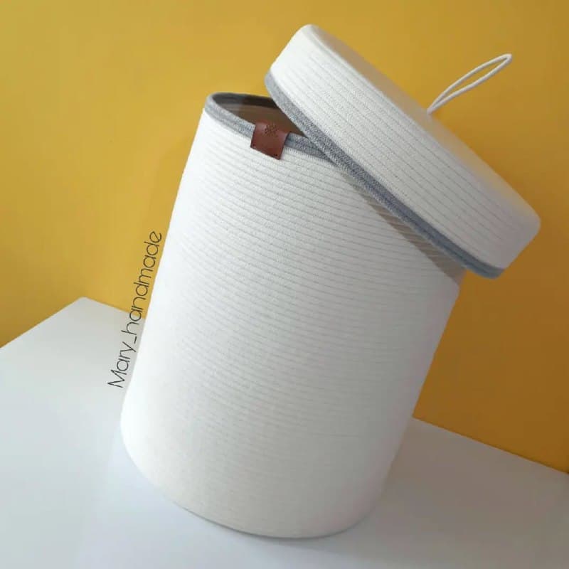 سبد قیطانی بزرگ درب دار با آستر داخلی