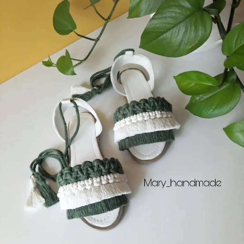 صندل مکرومه بافی رکابدار