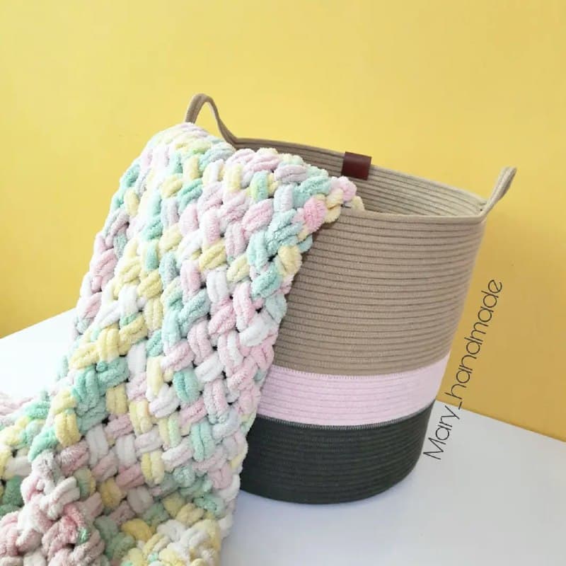 سبد لاندری قیطانی سه رنگ