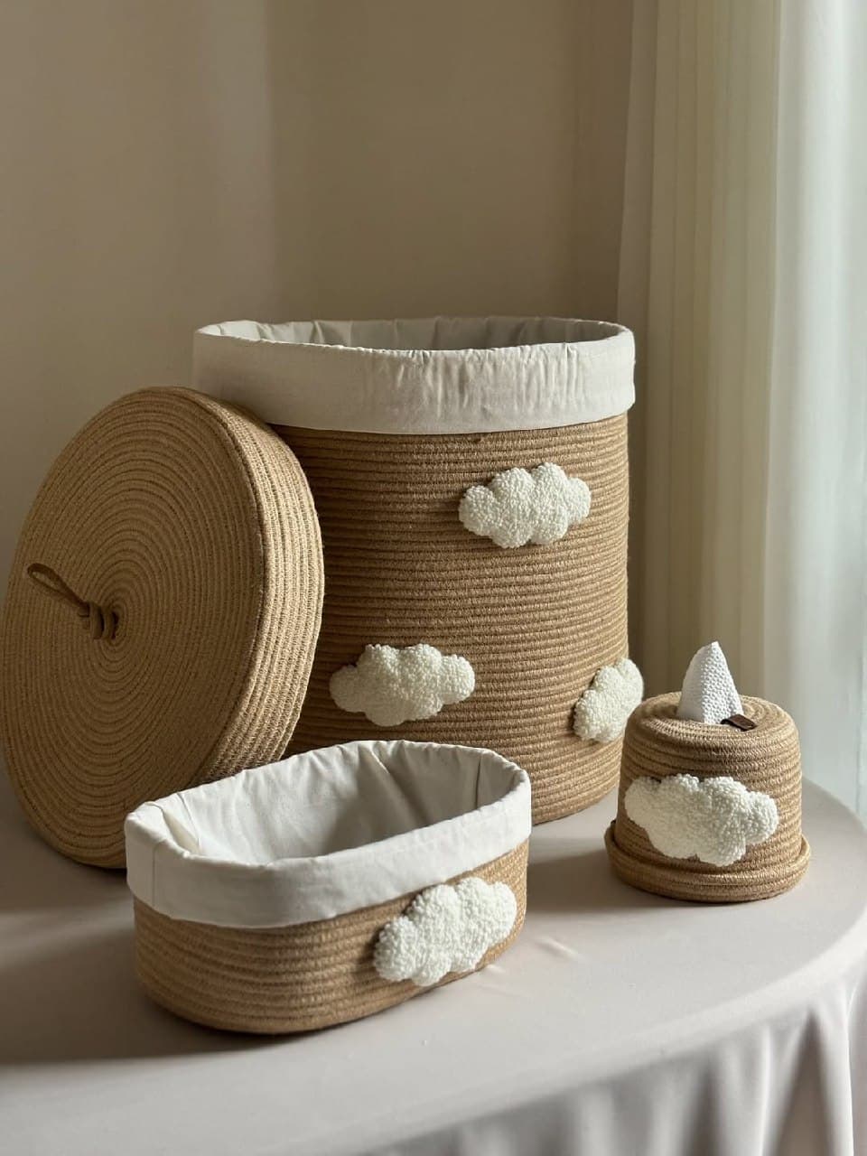 ست سبد نظم دهنده کنفی طرح ابر