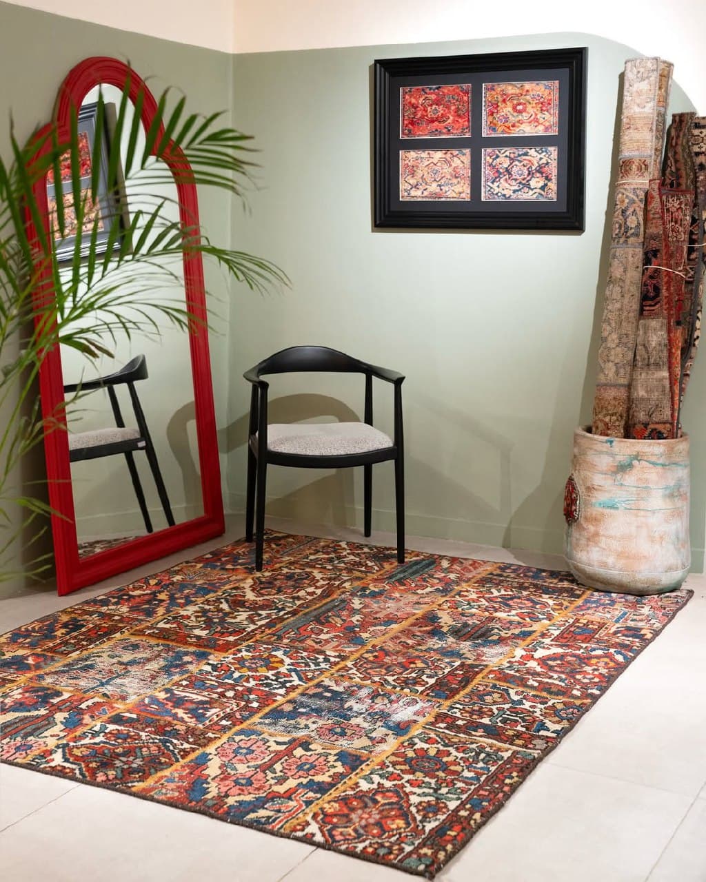 فرش چهل تکه دستبافت سنتی