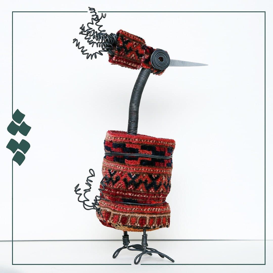 مجسمه دستساز چله با طرح پرنده